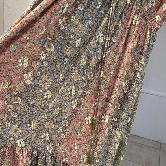 Anthropologie boemo Floral Maxi Dress in Pink and Green - Picture 4 of 14